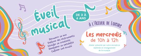 Un éveil musical les mercredis pour les maternelles