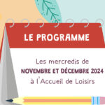 Le programme des mercredis de novembre et décembre 2024