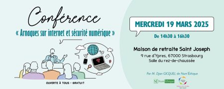 Conférence « Arnaques sur internet et sécurité numérique » le 19 mars à Saint Jo’