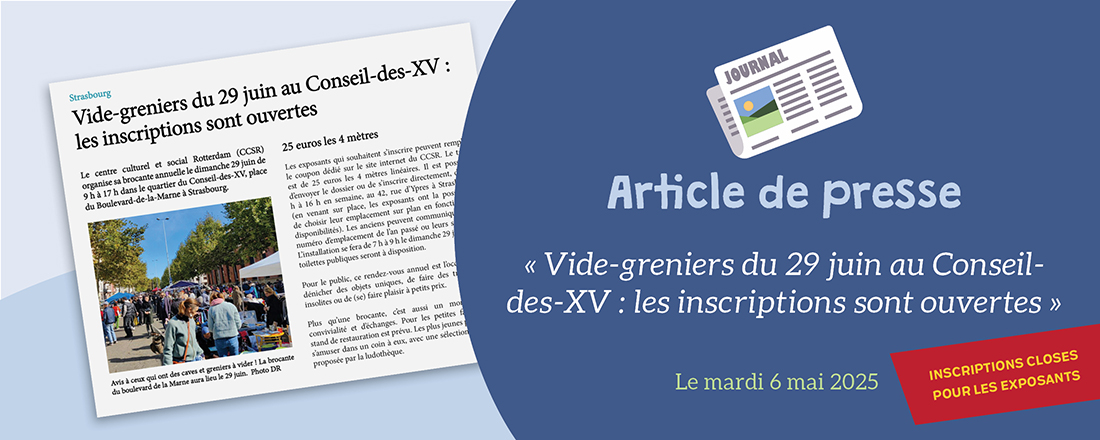 You are currently viewing DNA du 06.05.2025 : Vide-greniers du 29 juin au Conseil-des-XV