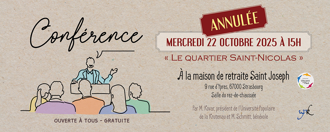 You are currently viewing [ ANNULÉE ] Conférence  » Le quartier Saint-Nicolas  » par l’UPK à Saint Jo’