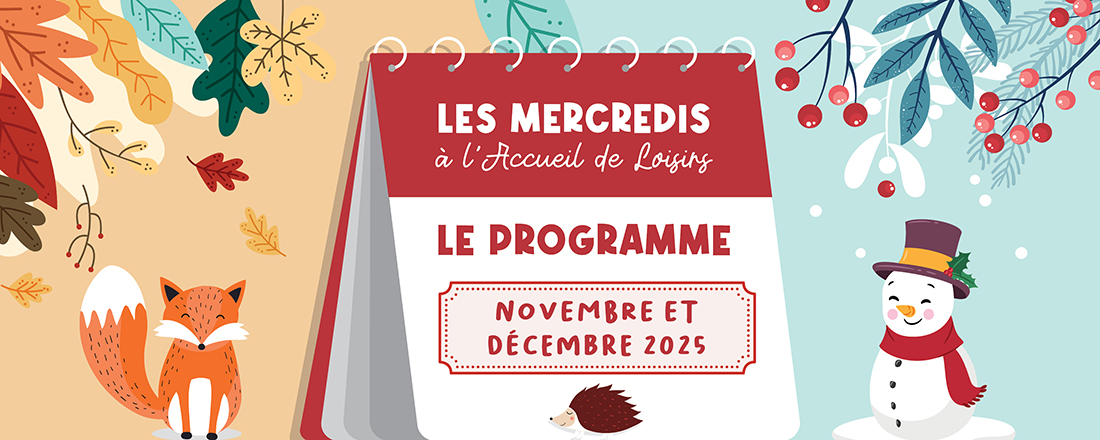You are currently viewing Le programme des mercredis de novembre à décembre 2025