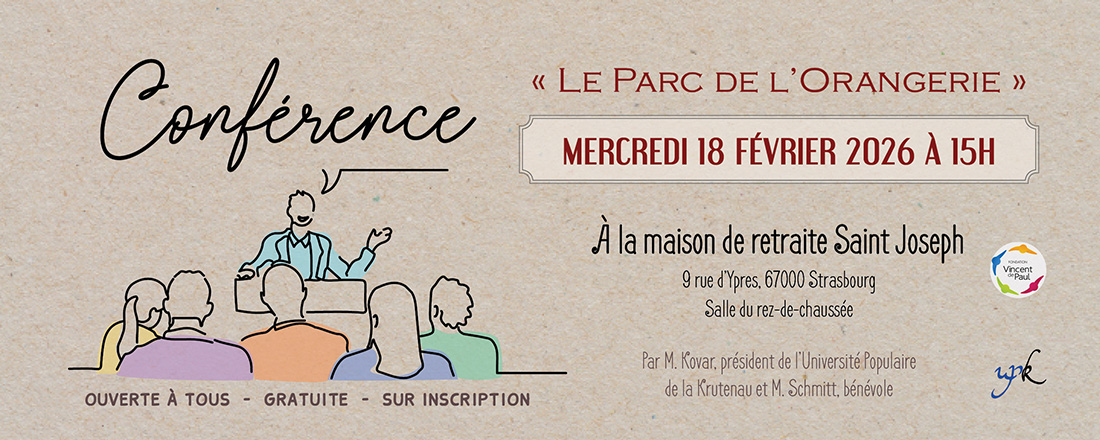 You are currently viewing Conférence « Le Parc de l’Orangerie » avec l&rsquo;Université Populaire de la Krutenau