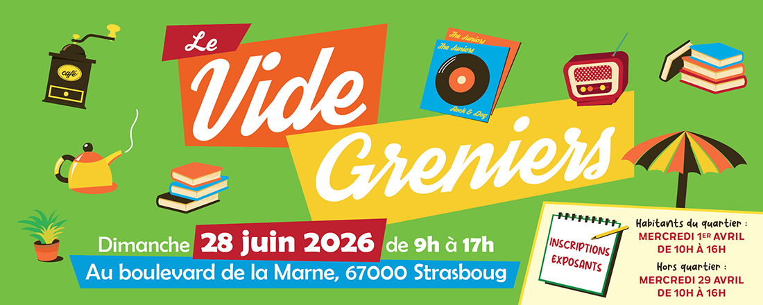 You are currently viewing Le 28 juin 2026, débutez l&rsquo;été au vide-greniers du boulevard de la Marne !
