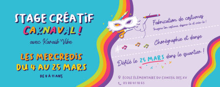 Stage créatif Carnaval : imagine ton costume, danse et défile dans ton quartier !