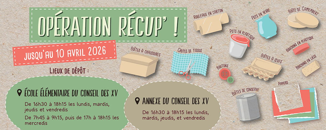 You are currently viewing Opération récup&rsquo; : on récupère, et on crée aux vacances de printemps !