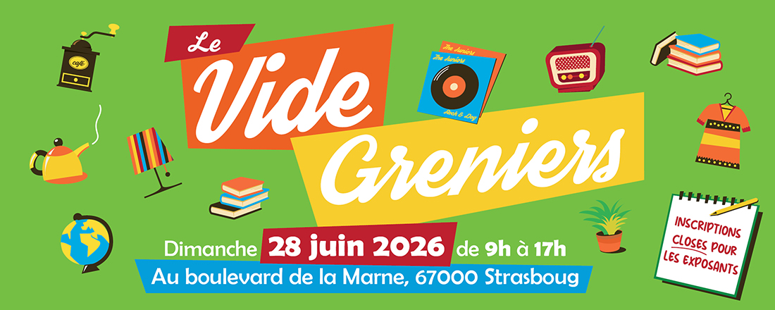 You are currently viewing Le 28 juin 2026, débutez l&rsquo;été au vide-greniers du boulevard de la Marne !