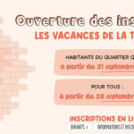 Calendrier des inscriptions aux vacances de la Toussaint