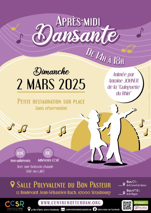 Après-midi dansante - Dimanche 2 mars 2025